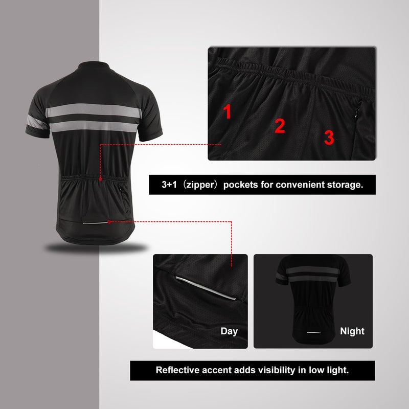 BERGRISAR Men's Cycling Jerseys Short Sleeves Bike Shirt - Image 5
